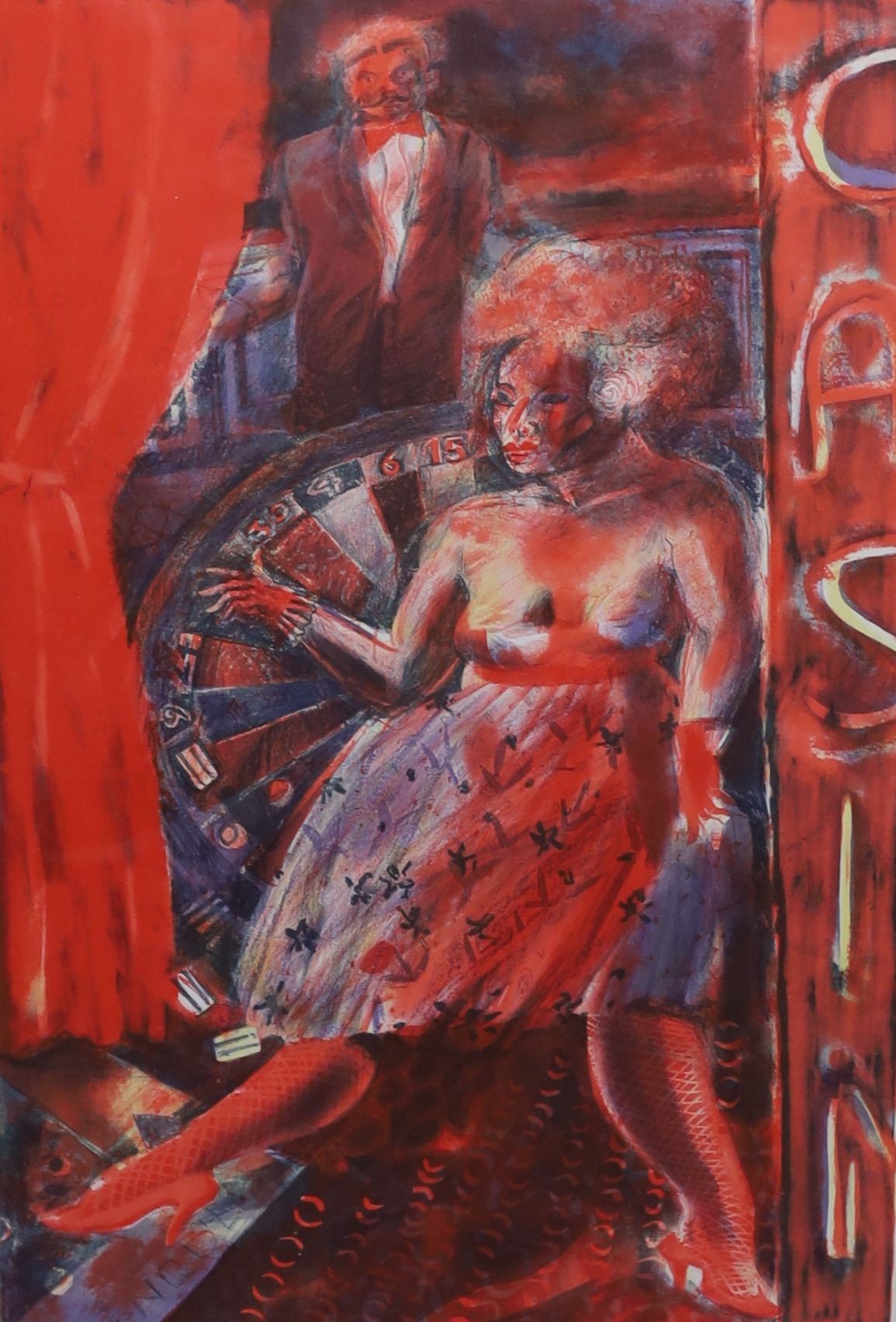 Mick Rooney (b.1944), 'Casino', lithograph, 67 x 47cm